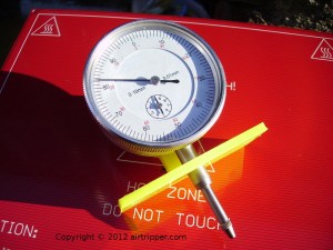 Dial indicator for 3d printer build bed level test Dial indicator for 3d printer build bed level test